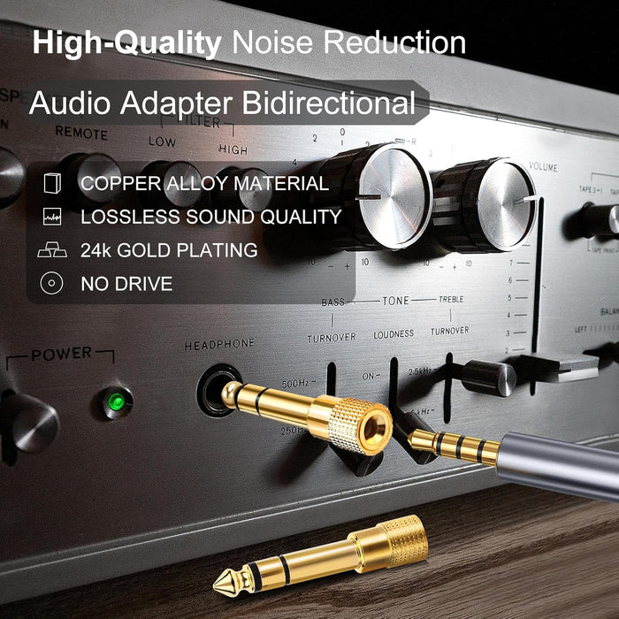 Adaptador de 3,5 mm a 1/4" (paquete de 5) - Quierox - Tienda Online