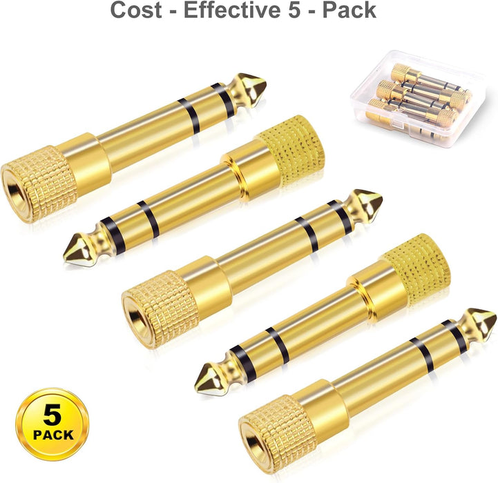 Adaptador de 3,5 mm a 1/4" (paquete de 5) - Quierox - Tienda Online