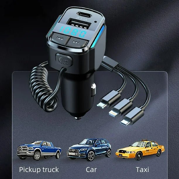 Adaptador de alimentación del automóvil Cable de carga rápida - Quierox - Tienda Online
