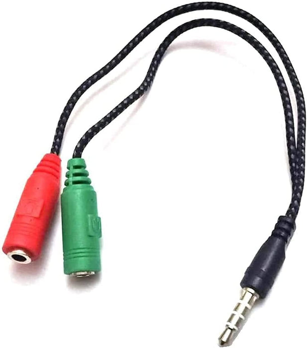 Adaptador de auriculares para juegos con cable jack de 3,5 mm, divisor de audio en Y - Quierox - Tienda Online
