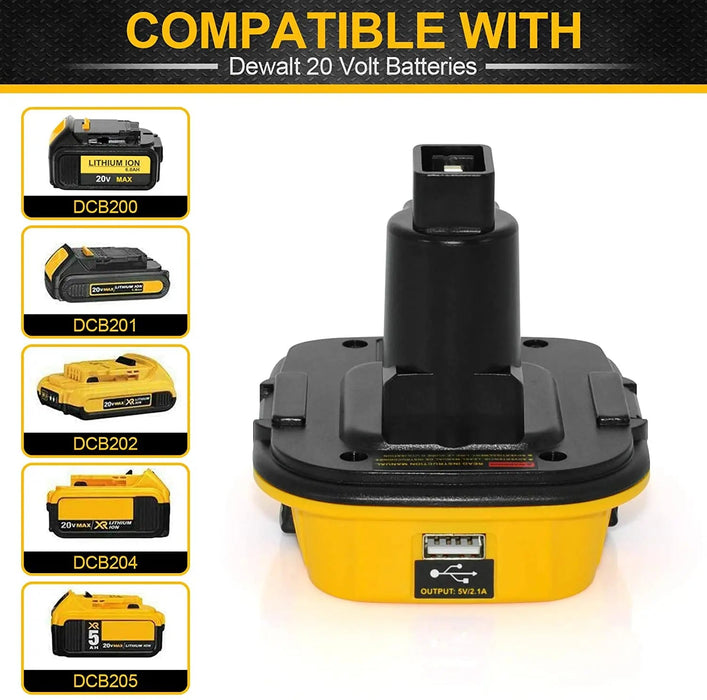 Adaptador de batería DCA1820 de repuesto, convertidor para DEWALT, 18V, 20V Max - Quierox - Tienda Online