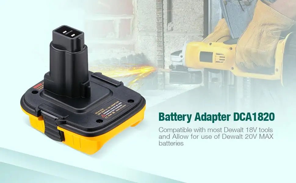 Adaptador de batería DCA1820 de repuesto, convertidor para DEWALT, 18V, 20V Max - Quierox - Tienda Online