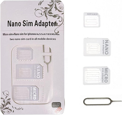 Adaptador de Tarjeta SIM, 4 en 1 Convertidor de Tarjeta SIM - Quierox - Tienda Online