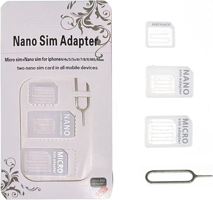 Adaptador de Tarjeta SIM, 4 en 1 Convertidor de Tarjeta SIM - Quierox - Tienda Online