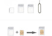 Adaptador de Tarjeta SIM, 4 en 1 Convertidor de Tarjeta SIM - Quierox - Tienda Online