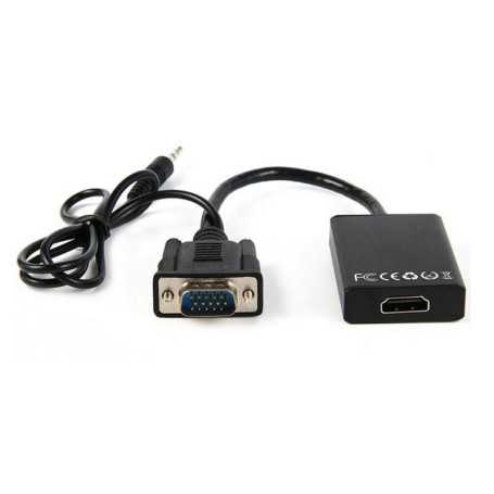 Adaptador HDMI a VGA Calidad HD con Cable de Alimentación USB - Negro - Quierox - Tienda Online