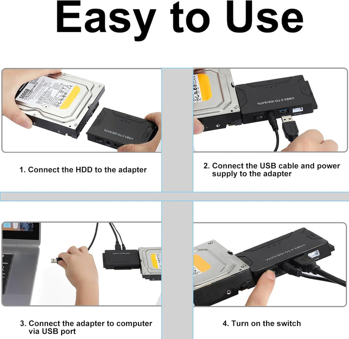 Adaptador USB 3.0 a SATA IDE, lector de disco duro, convertidor de ultra - Quierox - Tienda Online