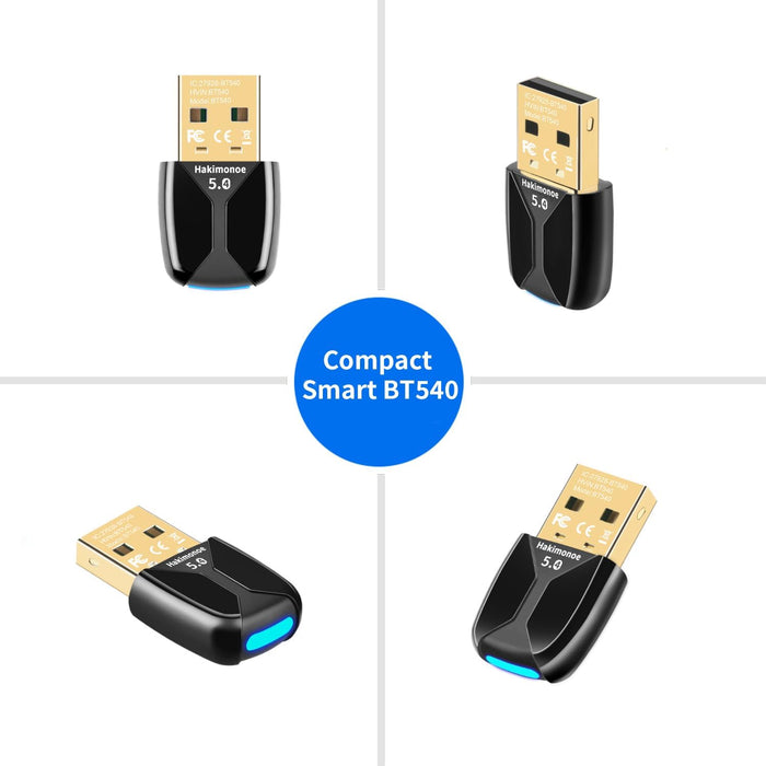 Adaptador USB Bluetooth 5.4 mejorado para PC, adaptador USB inalámbrico para computadora portátil - Quierox - Tienda Online