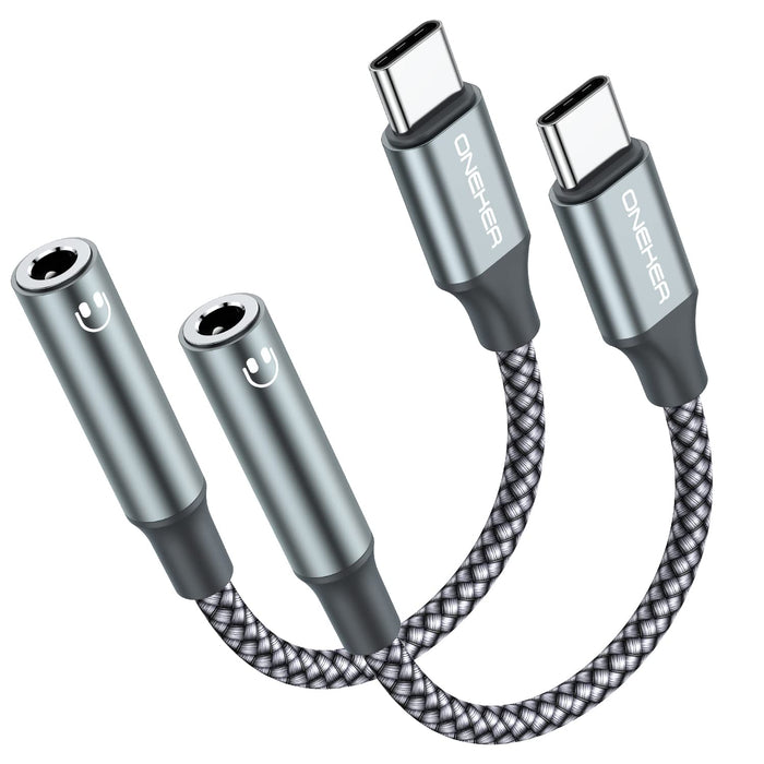 Adaptador USB tipo C a conector para auriculares de 3,5 mm (paquete de 2) - Quierox - Tienda Online