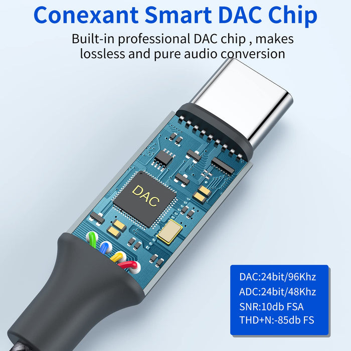 Adaptador USB tipo C a conector para auriculares de 3,5 mm (paquete de 2) - Quierox - Tienda Online