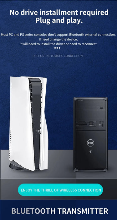 Adaptador USB Transmisor Bluetooth 4.0 para PS4 Playstation Auriculares Bluetooth Receptor Dongle para Auriculares - Quierox - Tienda Online