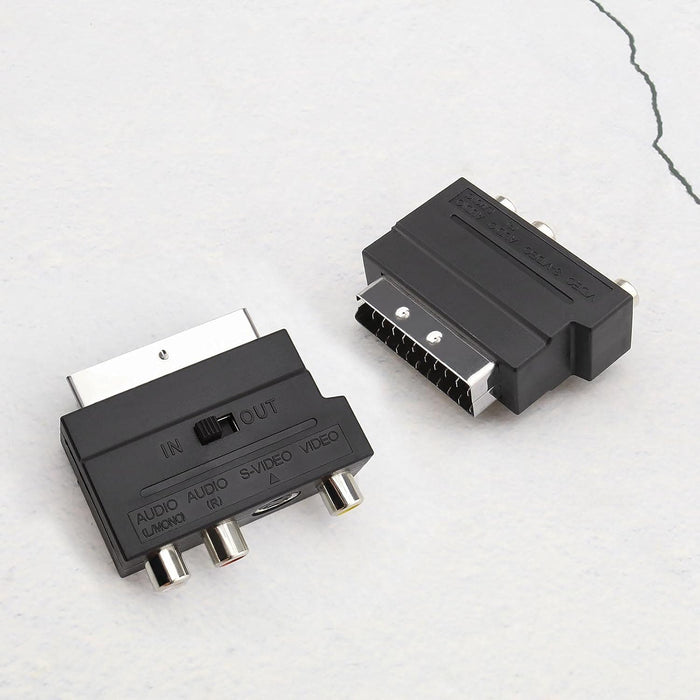 Adaptadores SCART macho a 3RCA hembra de 20 pines con interruptor de entrada - Quierox - Tienda Online