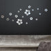Adhesivo acrílico 3D para pared, diseño de flores plateadas, decoración de pared - Quierox - Tienda Online