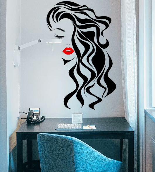 Adhesivo de pared de cara femenina de belleza - Quierox - Tienda Online