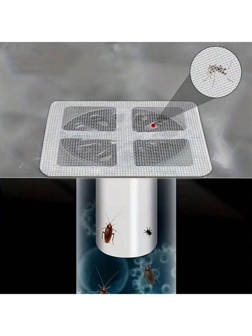 Adhesivo para desagüe de suelo para cocina y baño, evita que entren pelos e insectos, 10 PIEZAS - Quierox - Tienda Online