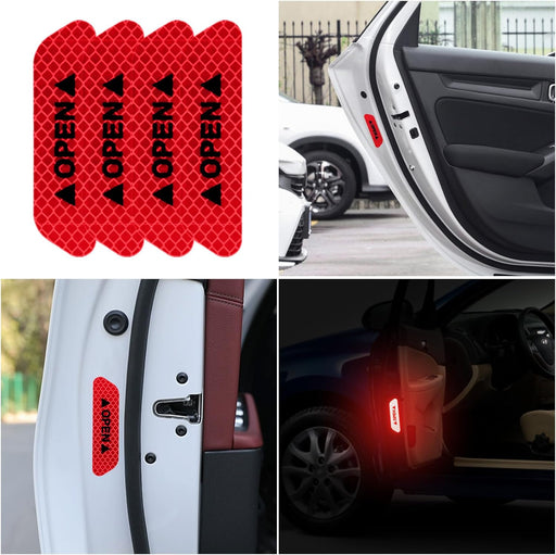 Adhesivos reflectantes de advertencia abierta para puerta, calcomanías de seguridad nocturna - Quierox - Tienda Online