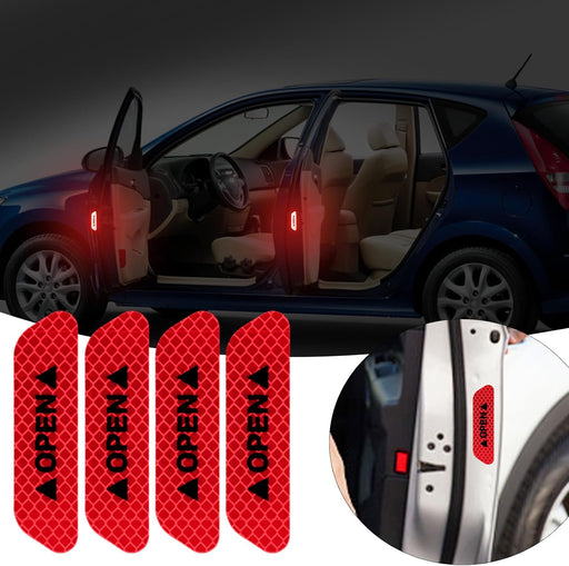 Adhesivos reflectantes de advertencia abierta para puerta, calcomanías de seguridad nocturna - Quierox - Tienda Online