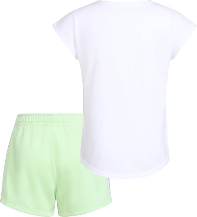 Adidas Conjunto de camiseta y pantalones cortos deportivos para niña - Quierox - Tienda Online