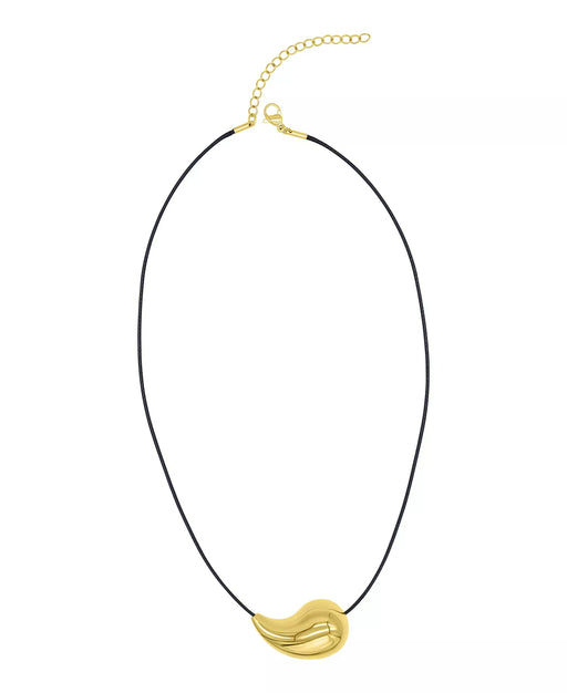 ADORNIA Collar ajustable con forma de lágrima dorada y cordón negro resistente al deslustre - Quierox - Tienda Online