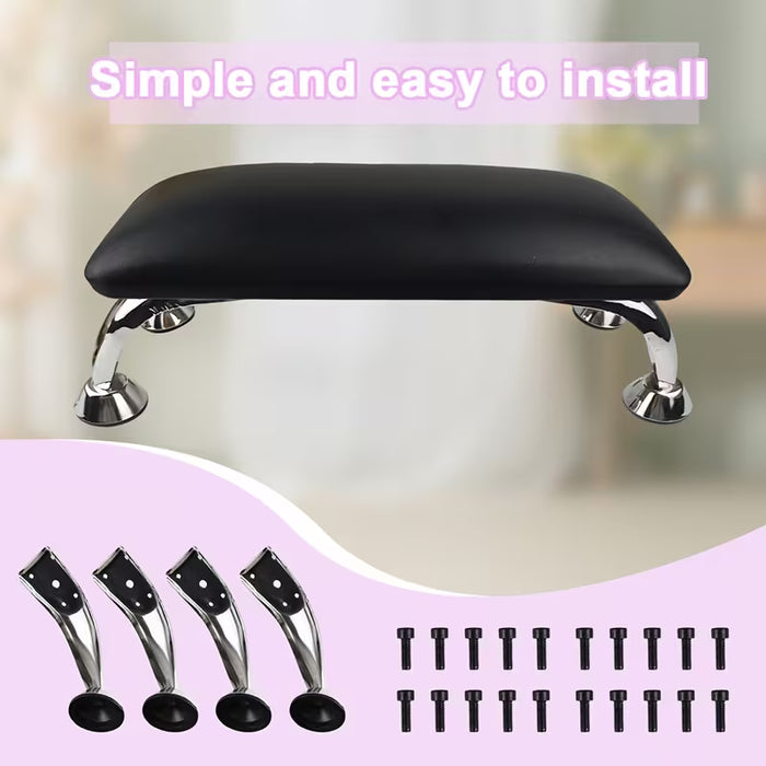 Cojín de mano para arte de uñas, soporte de uñas elevado, herramientas de uñas, rosado