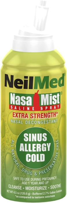 Aerosol salino hipertónico extrafuerte NeilMed NasaMist, verde, 127 ml - Quierox - Tienda Online