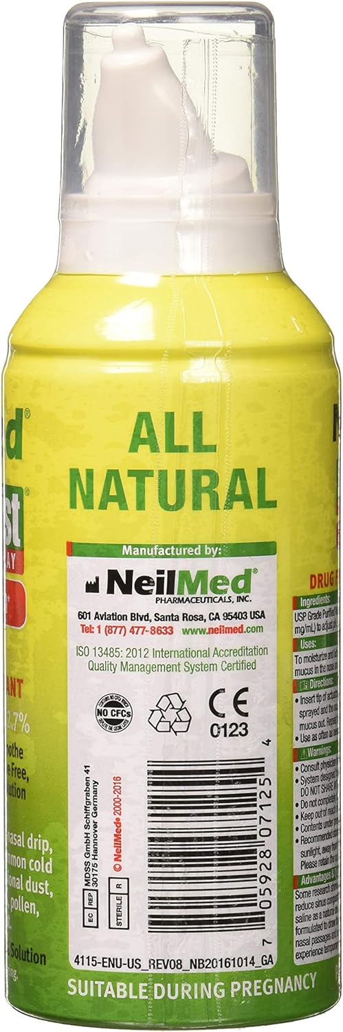 Aerosol salino hipertónico extrafuerte NeilMed NasaMist, verde, 127 ml - Quierox - Tienda Online