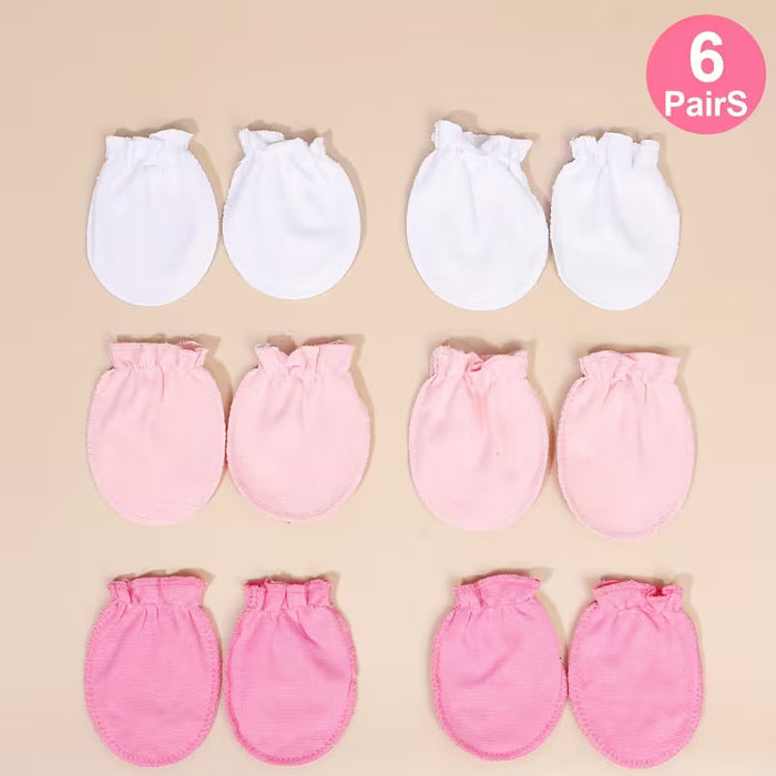 6 pares de guantes multicolores para bebés, aptos para recién nacidos de 0 a 3 meses