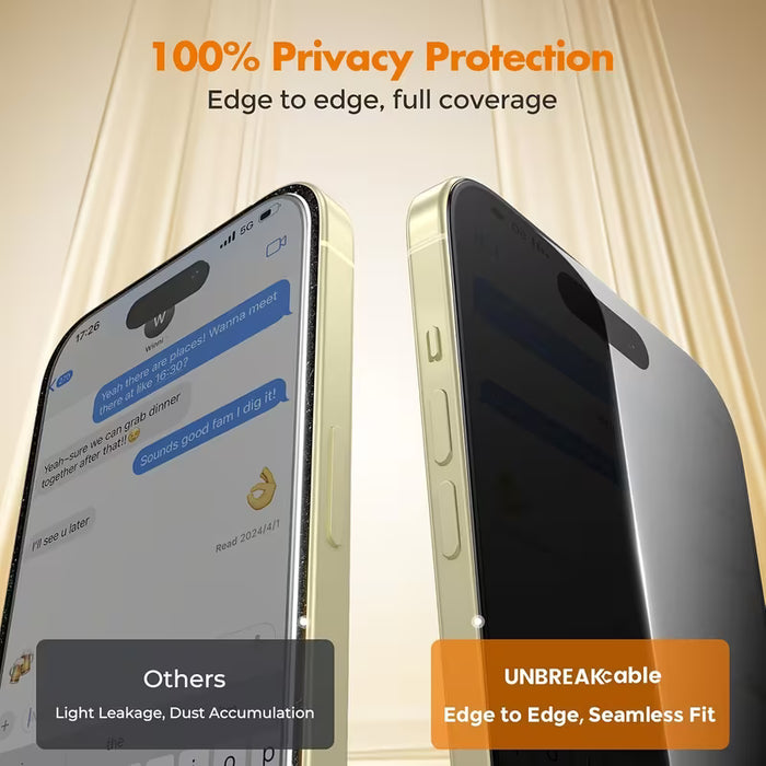 5pcs Protector de Pantalla de Vidrio Templado de Privacidad para iPhone 14 Pro Max