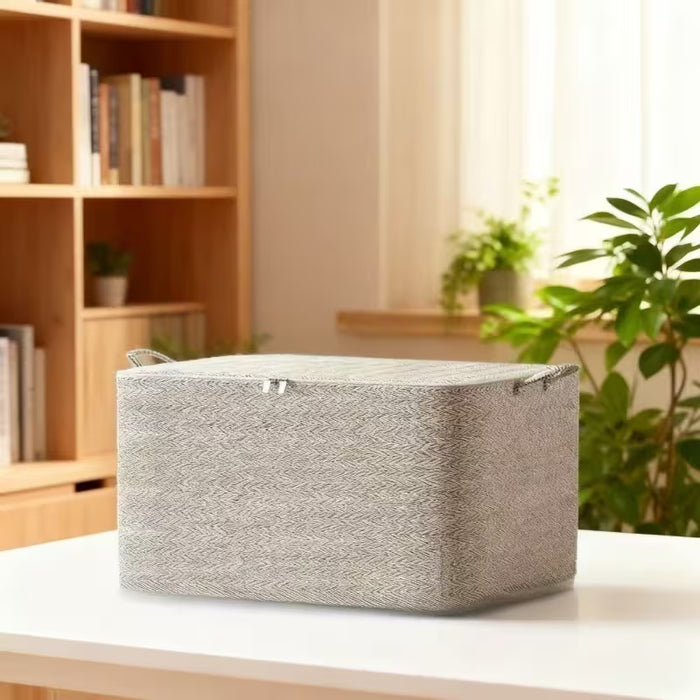 Caja de almacenamiento plegable de 1 pieza con tapa, ahorra espacio