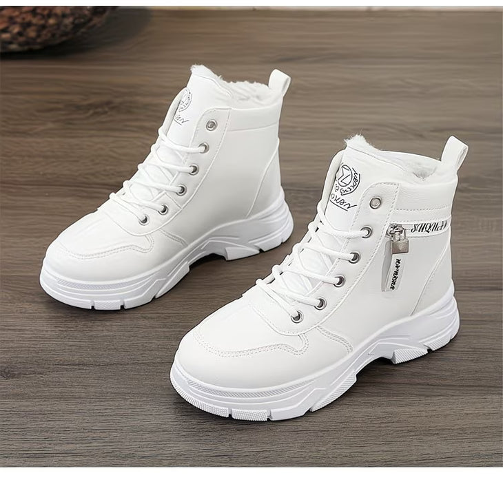 Botas de Tobillo Gruesas  Cálidos de Invierno Forradas para Mujer