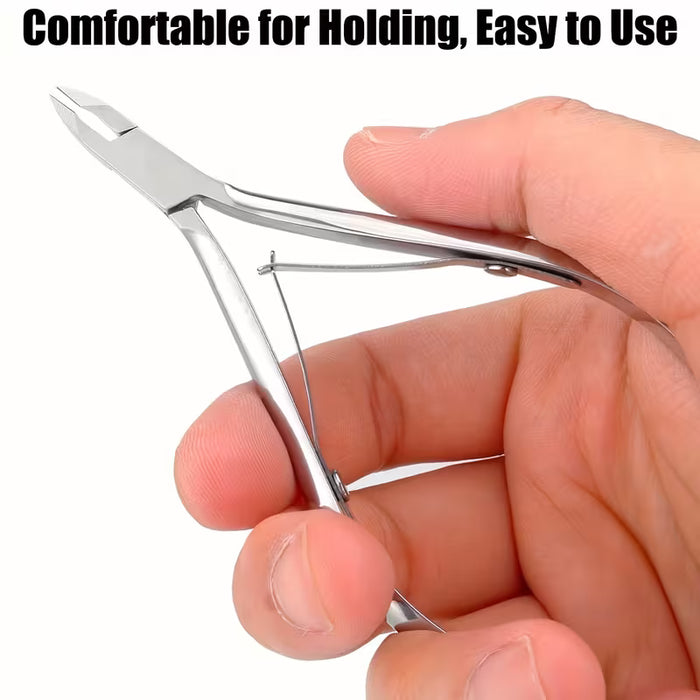 4 Paquetes Kit de Cortacutículas Mejorado con Cuchillas Afiladas y Cortaúñas de Punta Afilada