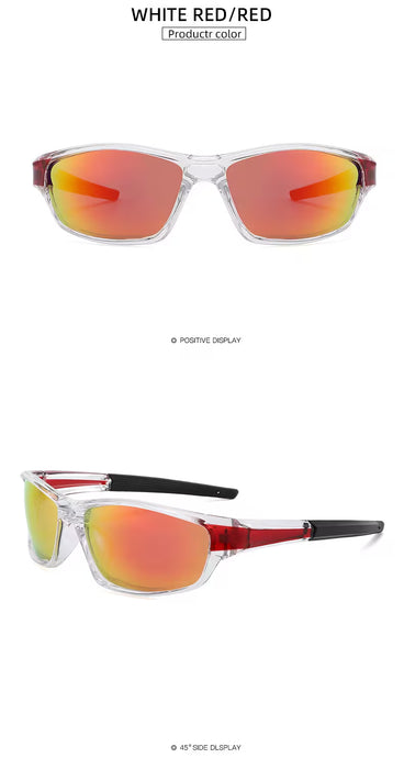 Gafas polarizadas, gafas de visión nocturna con lentes rojos para hombre