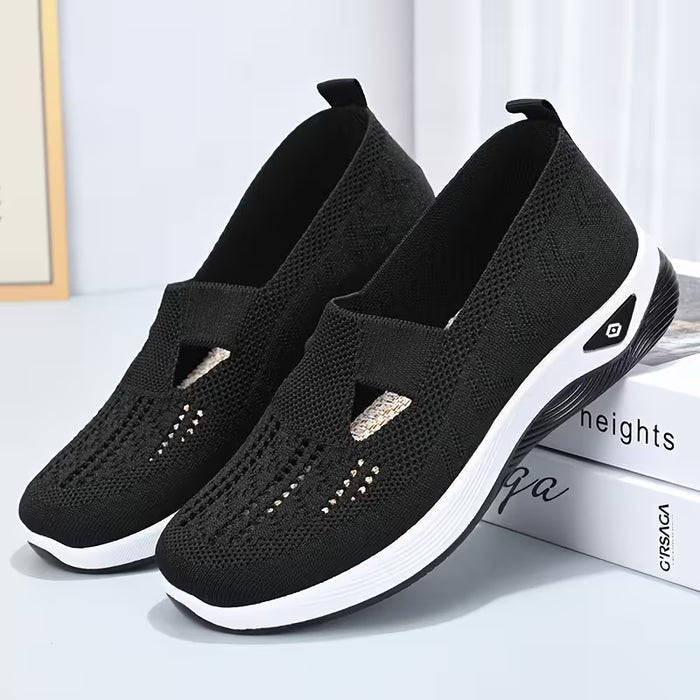 Zapatillas deportivas sin cordones casuales y transpirables de verano para mujer
