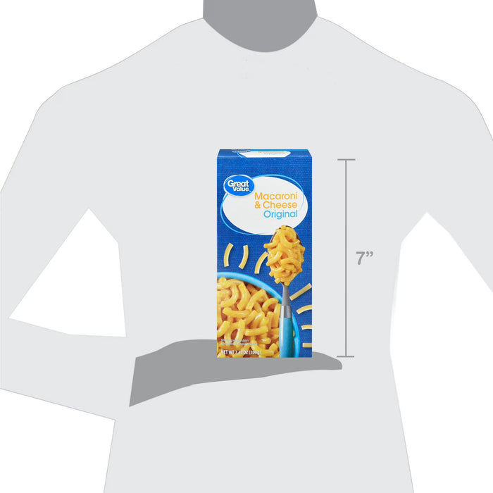 Macarrones con queso originales Great Value, 206 g