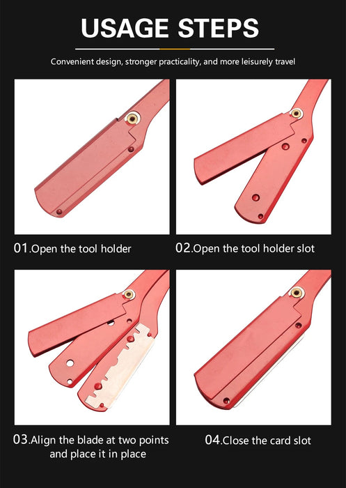 Afeitadora Manual de barbería, estante para maquinilla de afeitar recta, salón de hombres - Quierox - Tienda Online