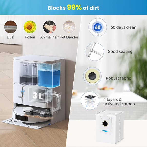 Kit de accesorios de 22 piezas compatible con las aspiradoras Ecovacs Deebot T30S, T30S Pro, T30S AI y T30S AI Care.