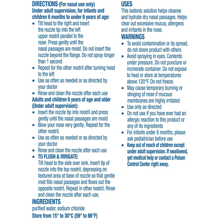 Afrin, spray nasal salino 100 % libre de fármacos 4.5 oz - Quierox - Tienda Online