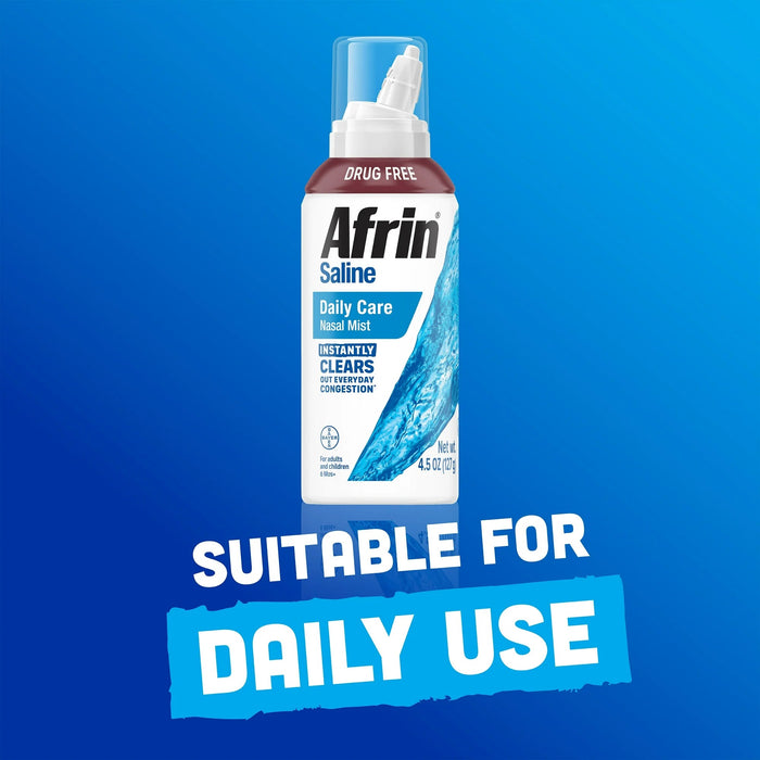 Afrin, spray nasal salino 100 % libre de fármacos 4.5 oz - Quierox - Tienda Online
