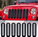 AggAuto Insertos de rejilla compatibles con Jeep Wrangler JK JKU 2007 - 2015, negro mate - Quierox - Tienda Online
