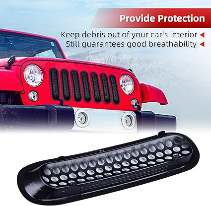 AggAuto Insertos de rejilla compatibles con Jeep Wrangler JK JKU 2007 - 2015, negro mate - Quierox - Tienda Online