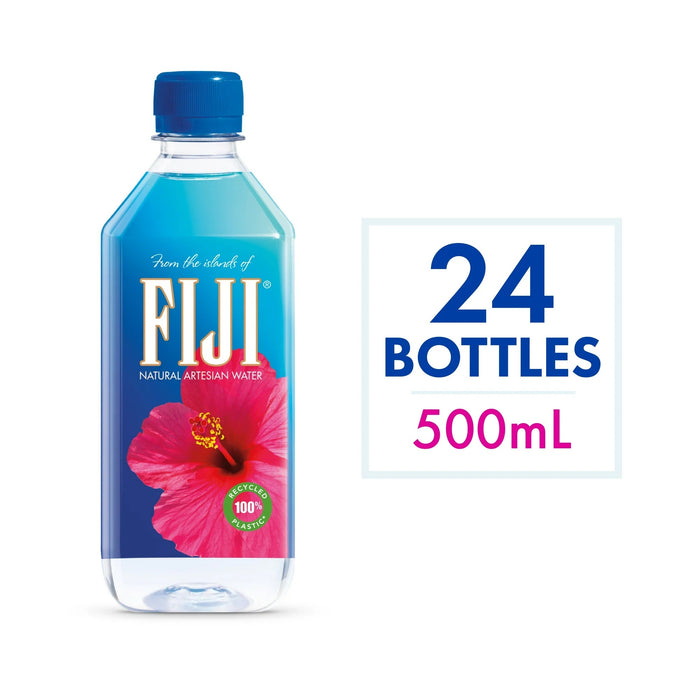 Agua embotellada artesiana natural FIJI 500 ml / 16,9 fl oz (paquete de 24) - Quierox - Tienda Online