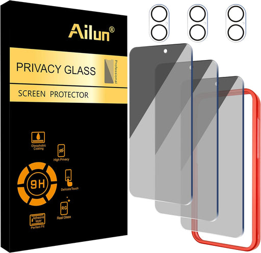 Ailun Protector de pantalla de privacidad paquete de 3, para iPhone 16 + protector de lente de cámara - Quierox - Tienda Online