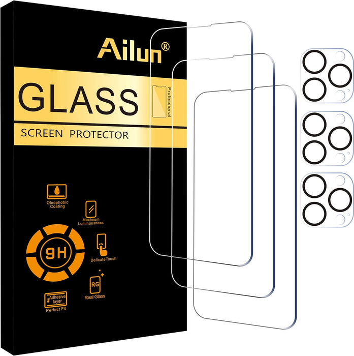 Ailun - Protector de pantalla, iPhone 14 Pro, paquete de 3, protector de lente de cámara - Quierox - Tienda Online