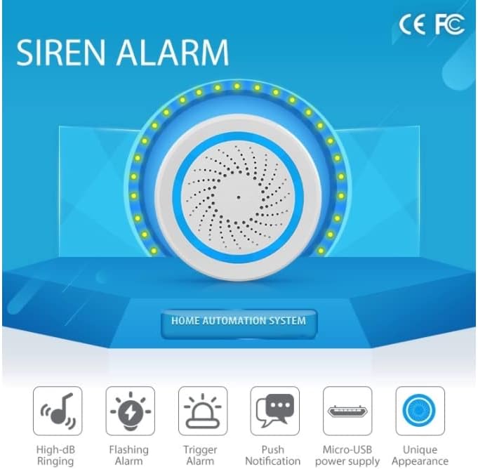 Alarma y timbre de puerta con sonido WiFi inteligente, compatible con las apps Smart Life y Tuya. - Quierox - Tienda Online