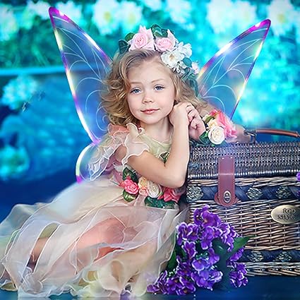 Alas de hadas iluminadas, alas de mariposa LED para niñas y mujeres, disfraz de Halloween - Quierox - Tienda Online