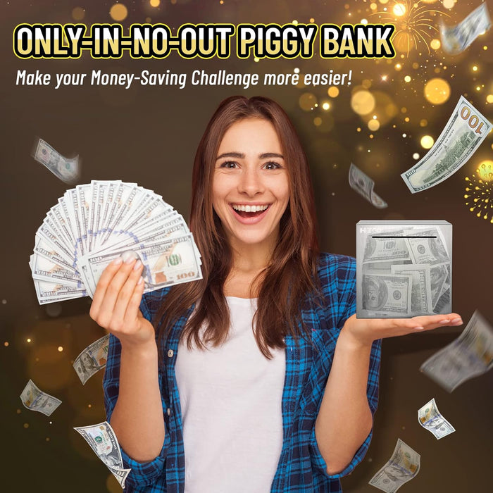 Alcancía segura Hizgo de acero inoxidable para adultos, ahorros para niños, solo ahorro - Quierox - Tienda Online