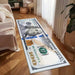Alfombra con diseño de dólar estadounidense para sala de estar, cocina, pasillo, 45cm*120cm - Quierox - Tienda Online