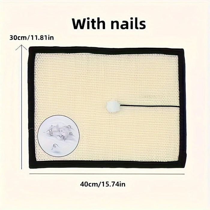 Alfombra de rascado de sisal para gatos - Protector de sofá con bola colgante para gatos - Quierox - Tienda Online
