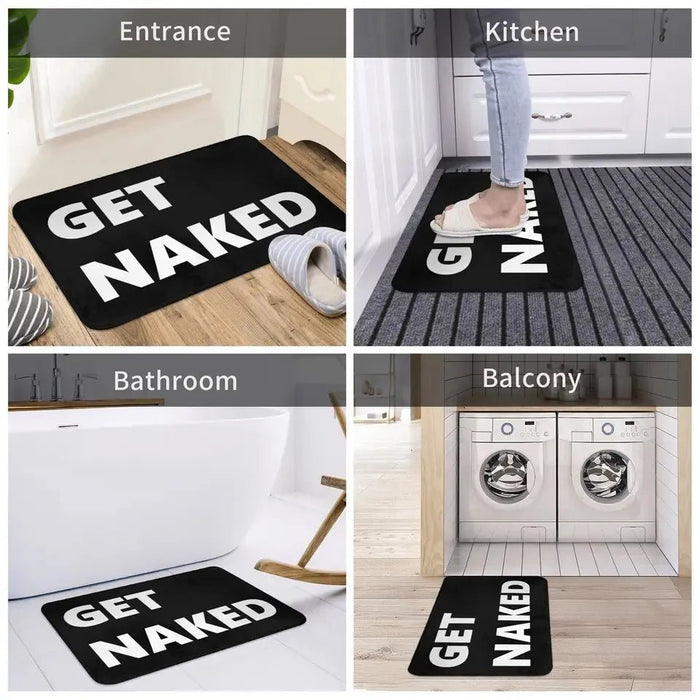 Alfombra en blanco y negro antideslizante, para baño, cocina, garaje 50X80cm - Quierox - Tienda Online