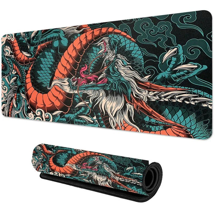 Alfombrilla de ratón grande para juegos, diseño de dragón japonés - Quierox - Tienda Online